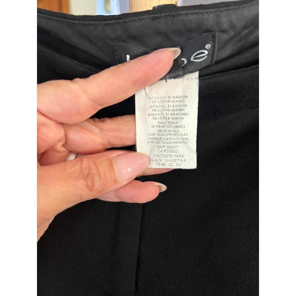 bebe Black Bootcut Flare Trousers Size 2 Mid Rise 90s Minimalist Dress Pants - Picture 6 of 12